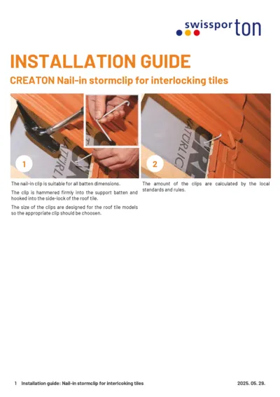 Installation guide Nail in stormclip Interlocking tiles 2025 EN