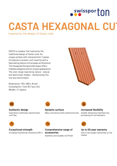 Product card CASTA HEXAGONAL CUT
