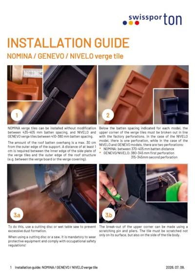 Installation guide NOMINA Verge tile 2025 EN