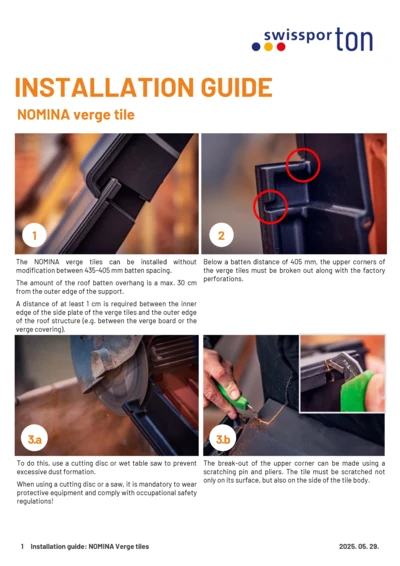 Installation guide NOMINA Verge tile 2025 EN