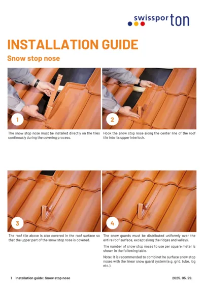 Installation guide Snow stop nose 2025 EN