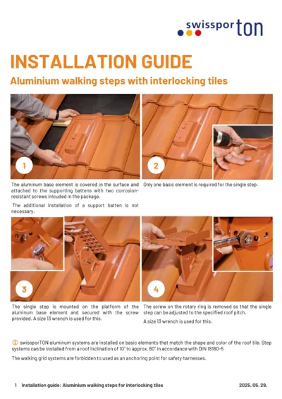 Installation guide ALU step interlocking tiles 2025 EN