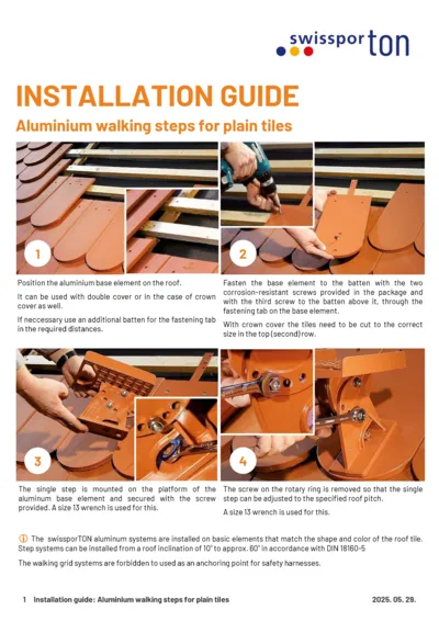 Installation guide ALU step Plain tiles 2025 EN