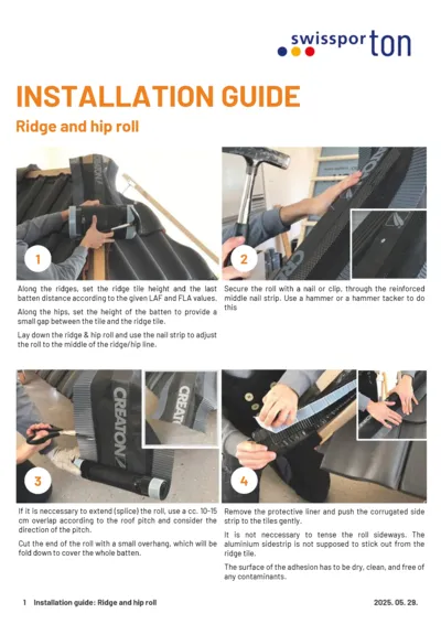 Installation guide Ridge and hip roll 2025 EN