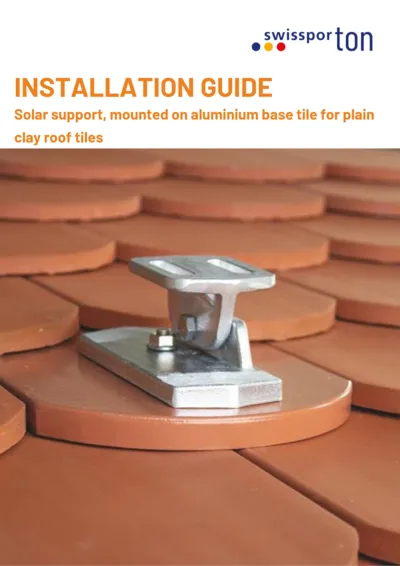 Installation guide Solar support for aluminium base Plain tiles 2025 EN