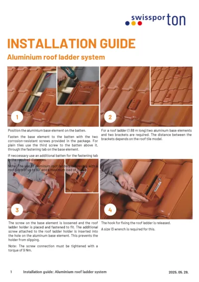 Installation guide ALU roof ladder 2025 EN