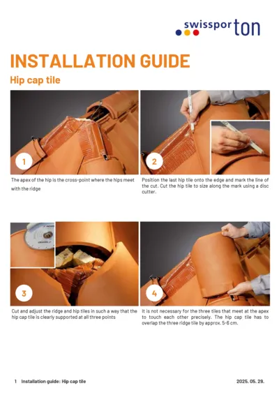 Installation guide Hip cap tile 2025 EN